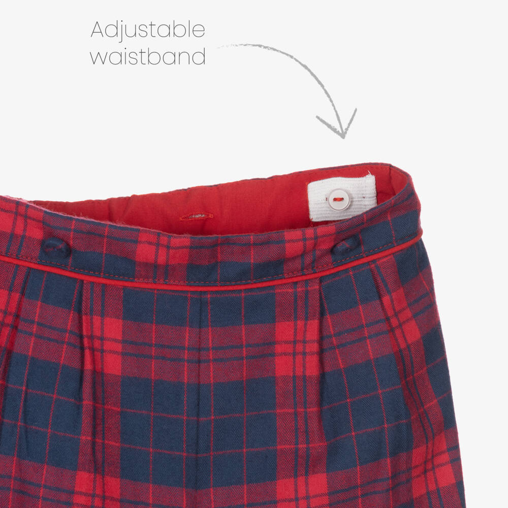 بياتريس آند جورج-طقم كارديغان وقميص أطفال ولادي لون أحمر وأزرق | Childrensalon Outlet