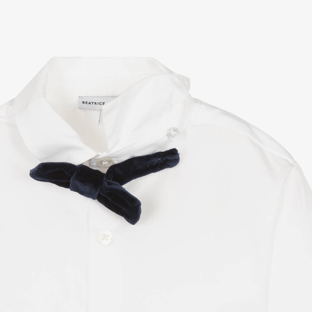 Beatrice & George-Костюм с синим бархатным жилетом | Childrensalon Outlet