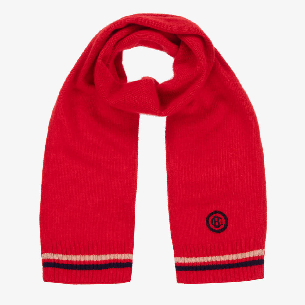 Beatrice & George-طقم صوف وكشمير أحمر بشعار للأولاد | Childrensalon Outlet