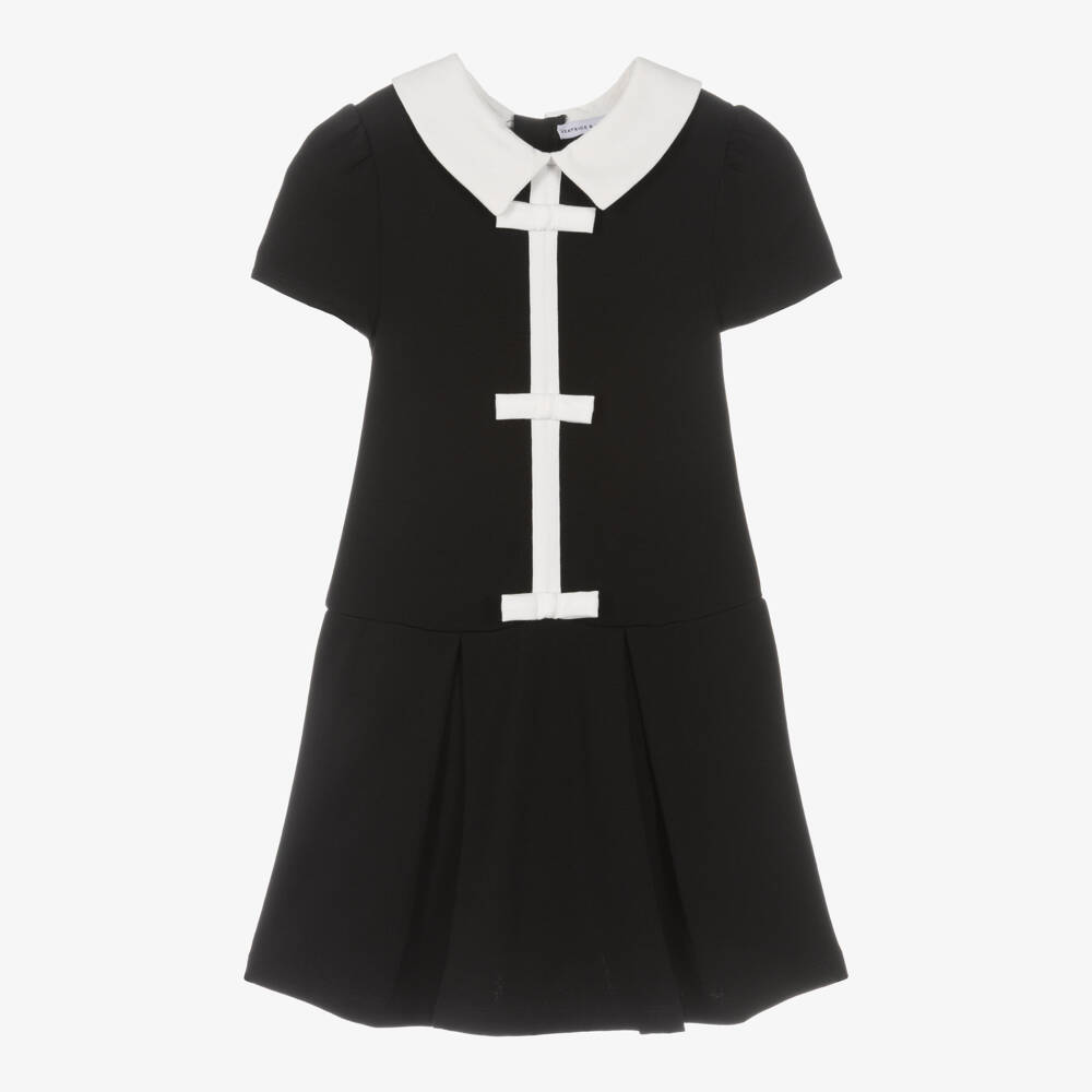 Beatrice & George-Girls Black Milano Frock | Childrensalon Outlet