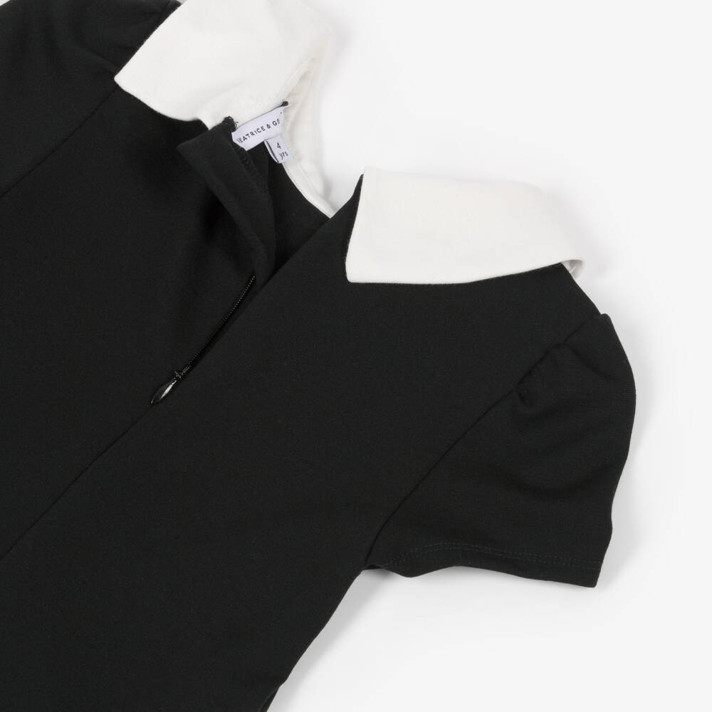 Beatrice & George-Girls Black Milano Frock | Childrensalon Outlet