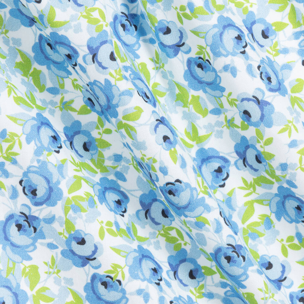 Beatrice & George-Бело-голубой комбинезон из хлопка для девочек | Childrensalon Outlet