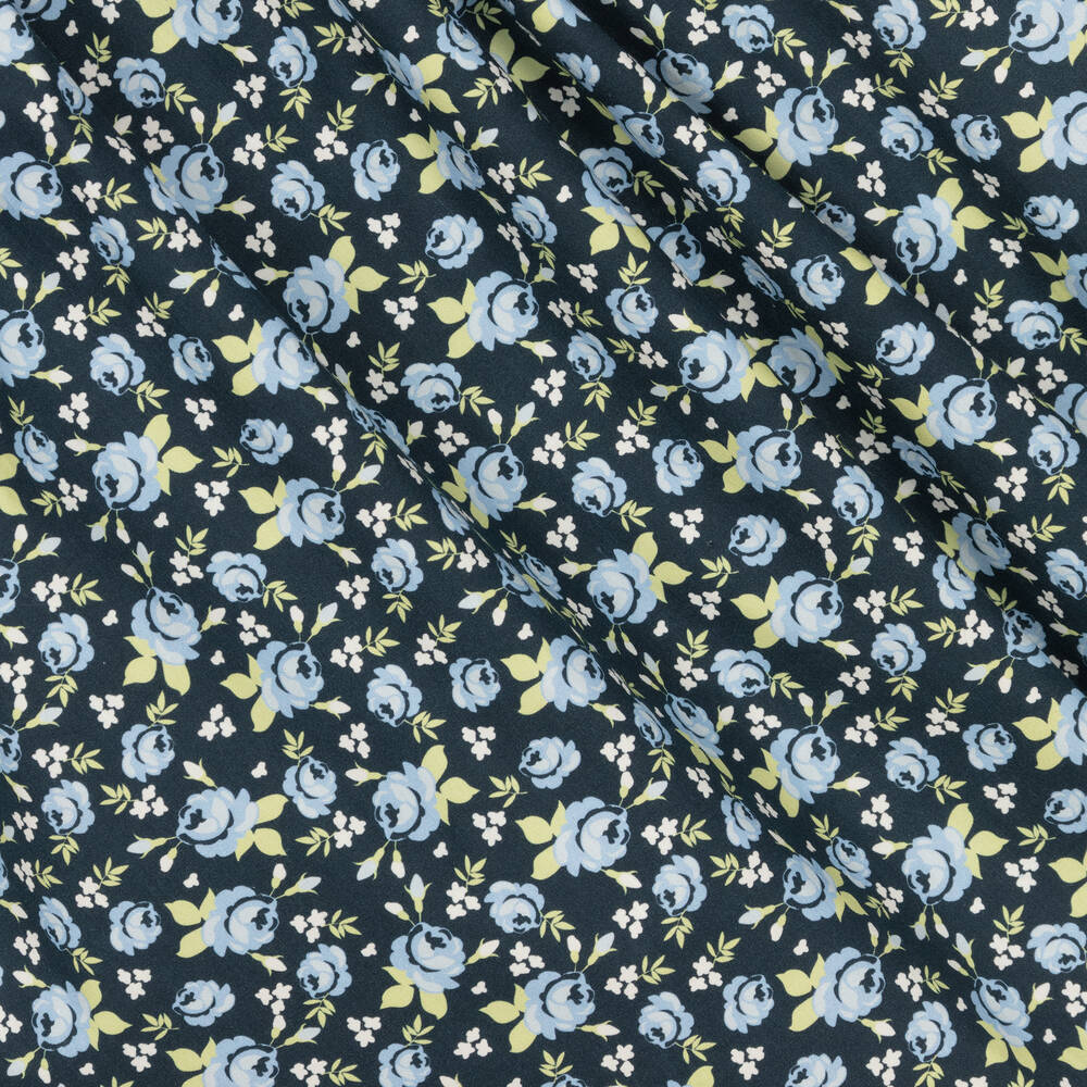 Beatrice & George-Синее хлопковое платье в цветочек | Childrensalon Outlet