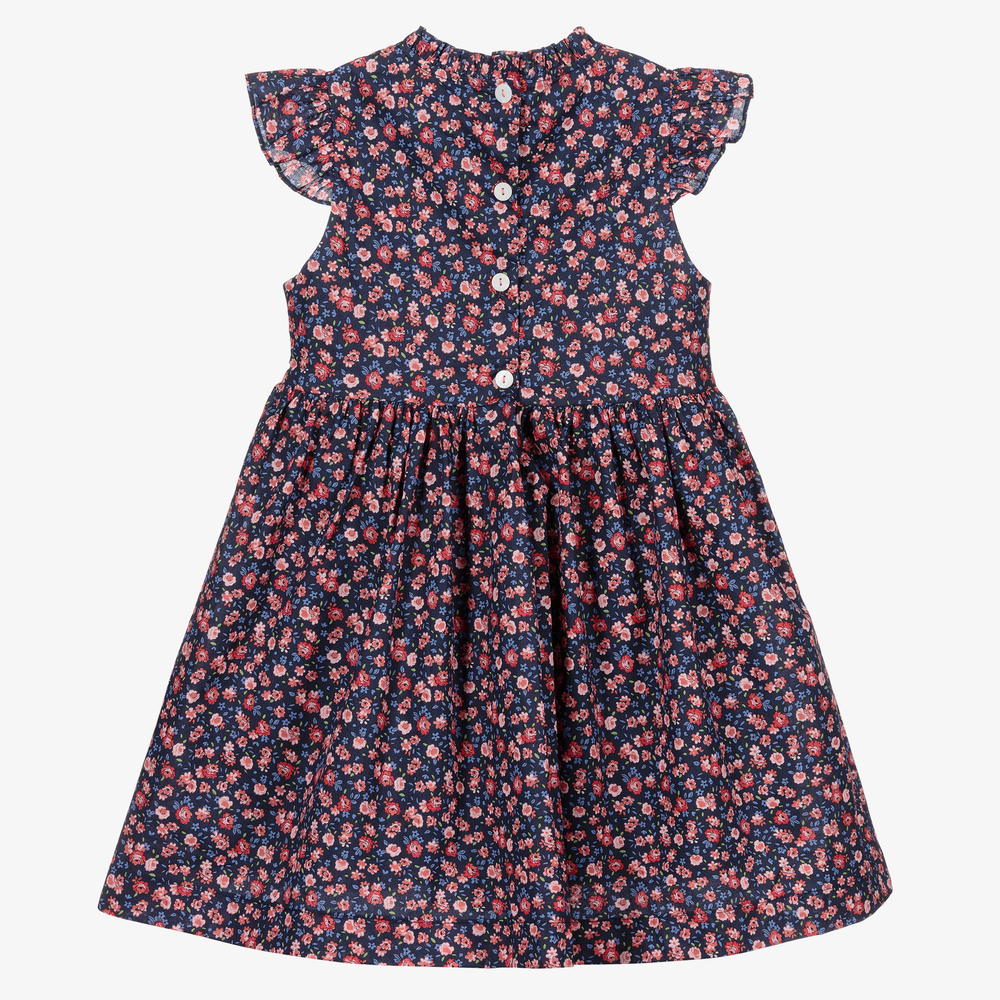 Beatrice & George - Girls Blue & Pink Dress | Childrensalon Outlet