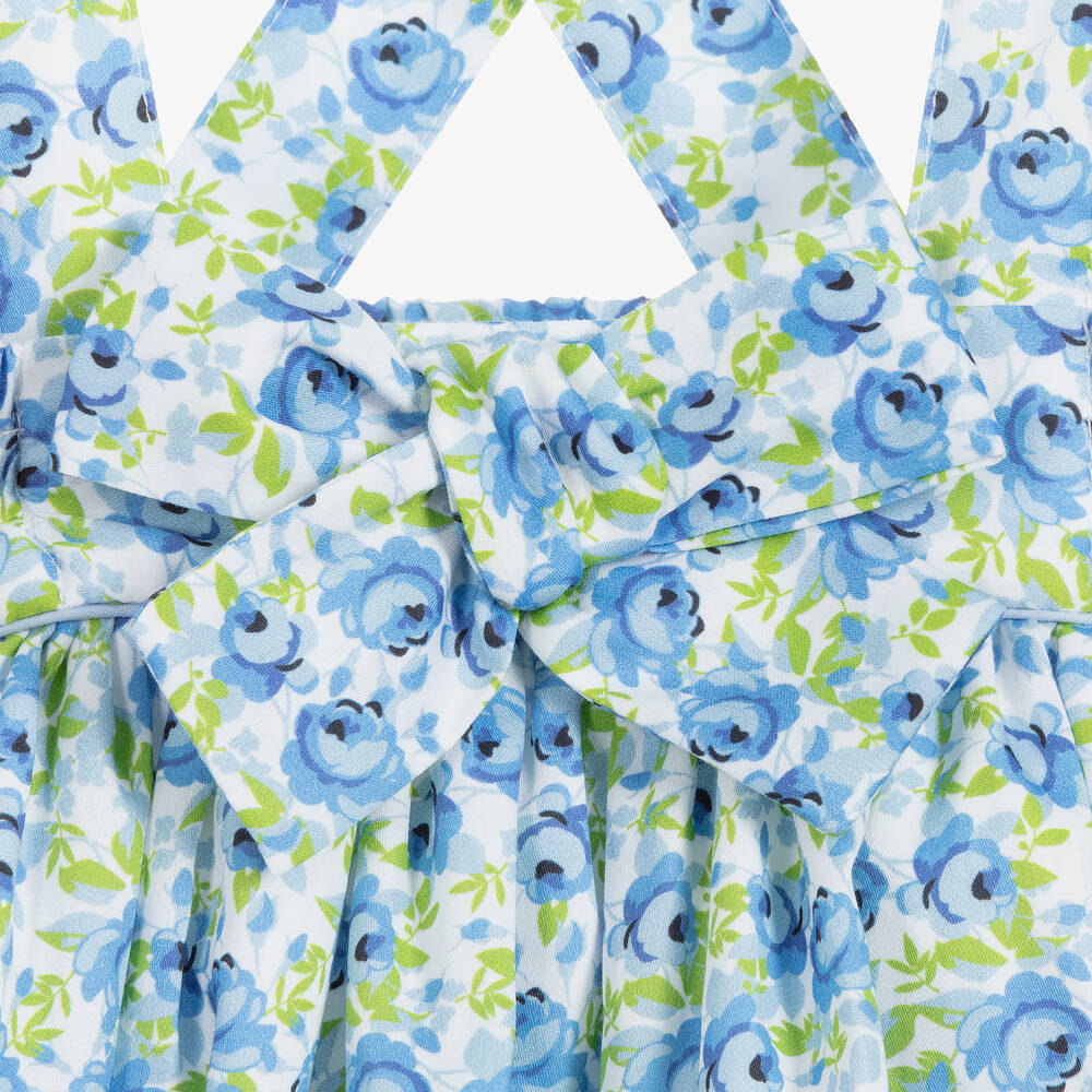 Beatrice & George-Бело-голубой комплект из хлопка с юбкой для девочек | Childrensalon Outlet