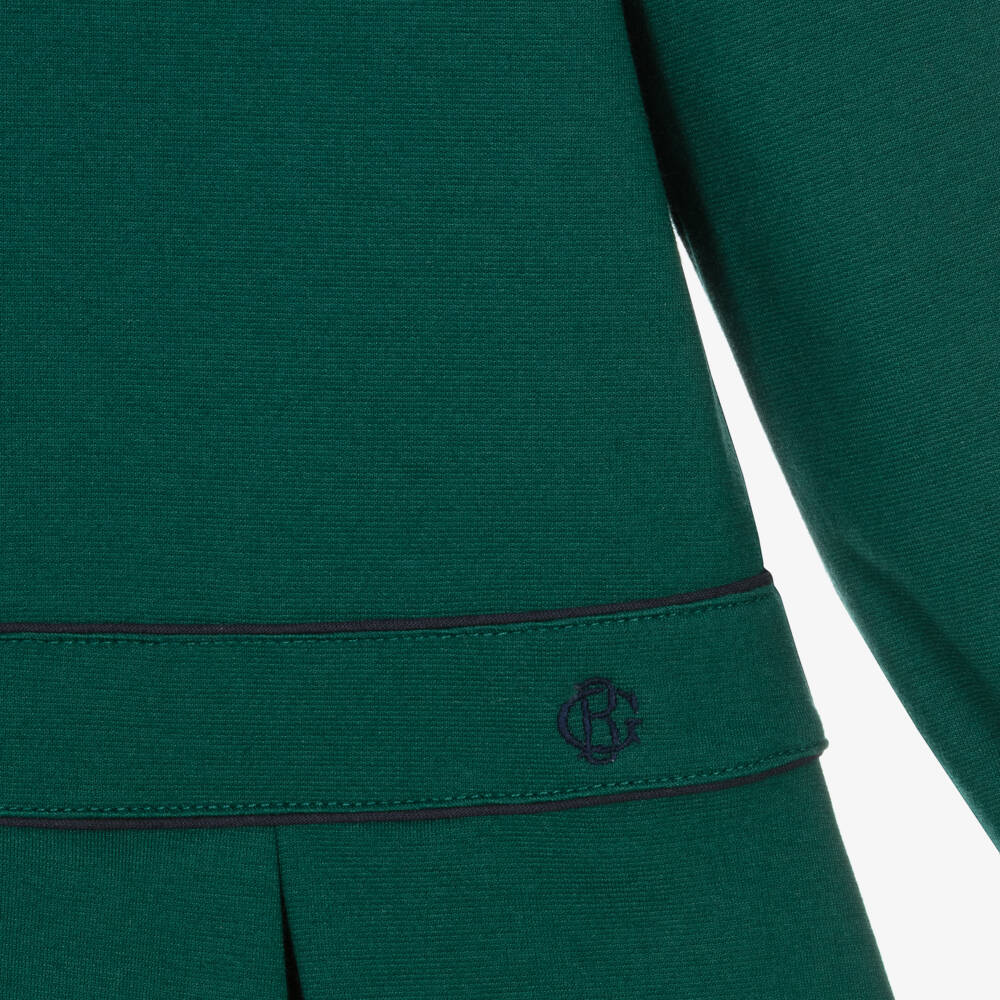 Beatrice & George-Girls Green Frilled Milano Dress | Childrensalon Outlet