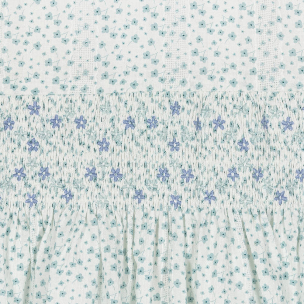 Beatrice & George-فستان حفلة حديقة أخضر وأبيض للبنات | Childrensalon Outlet