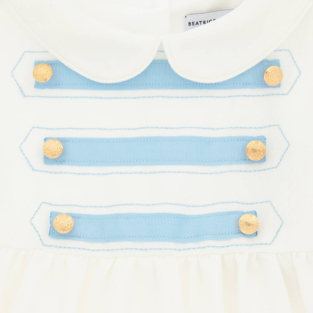 Beatrice & George-Платье кремовое в военном стиле для девочек | Childrensalon Outlet