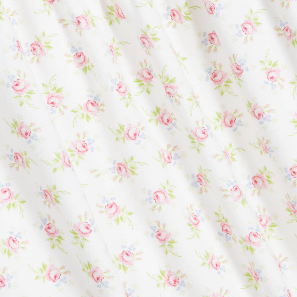 بياتريس آند جورج-أفرول بيبي غرو بطبعة ورود لون عاجي وزهري للمولودات | Childrensalon Outlet