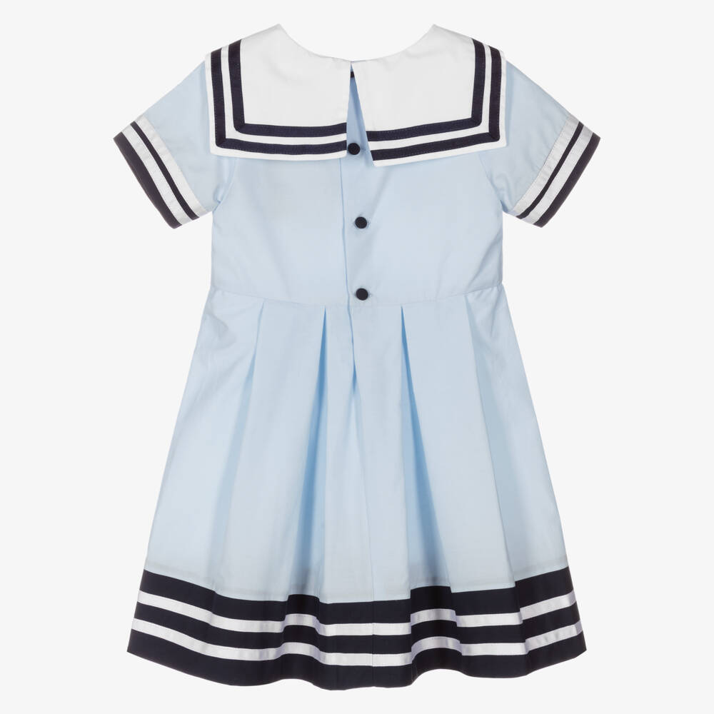 Beatrice & George-Платье матроска светло-голубое для девочек | Childrensalon Outlet