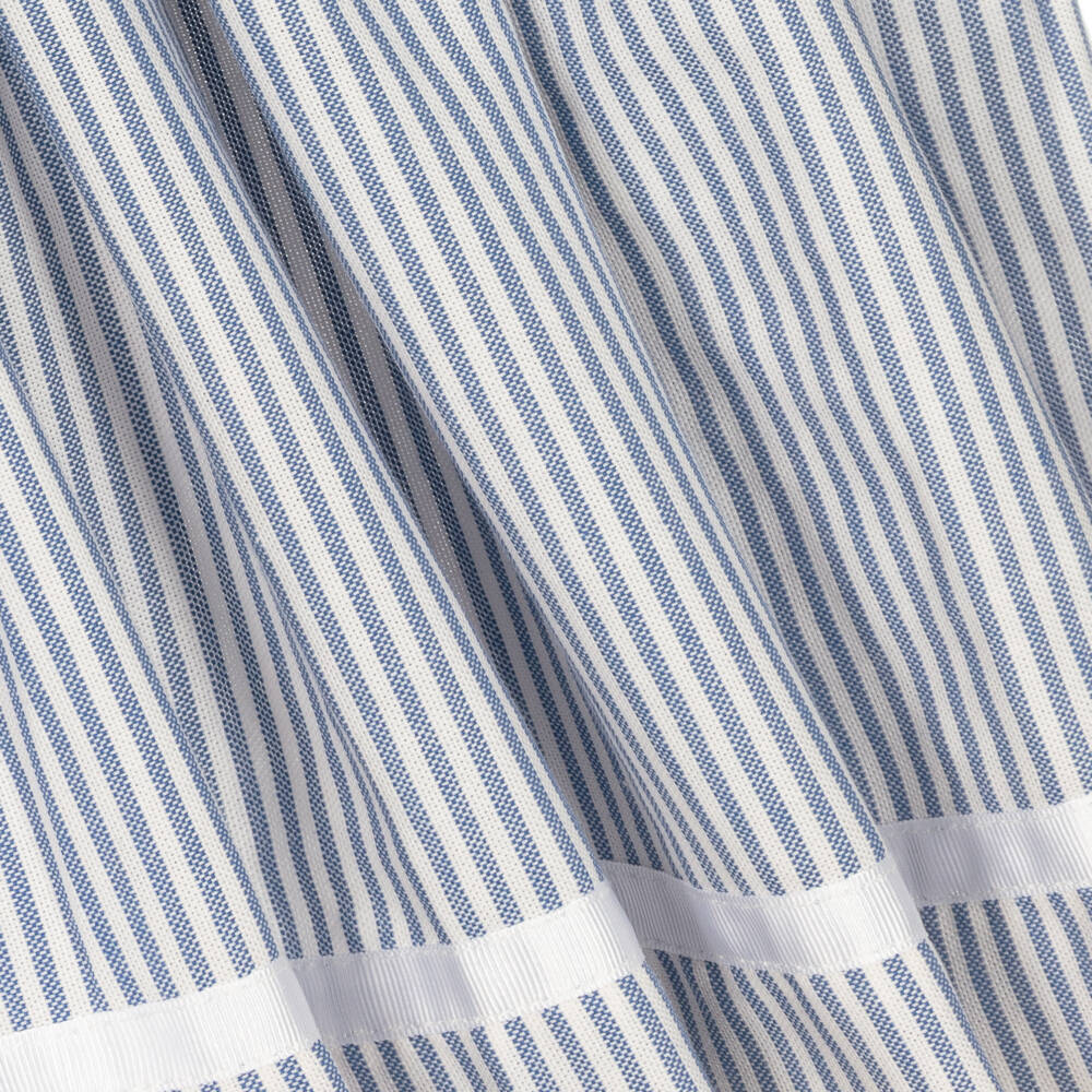 Beatrice & George-Голубое хлопковое платье в полоску в матросском стиле | Childrensalon Outlet