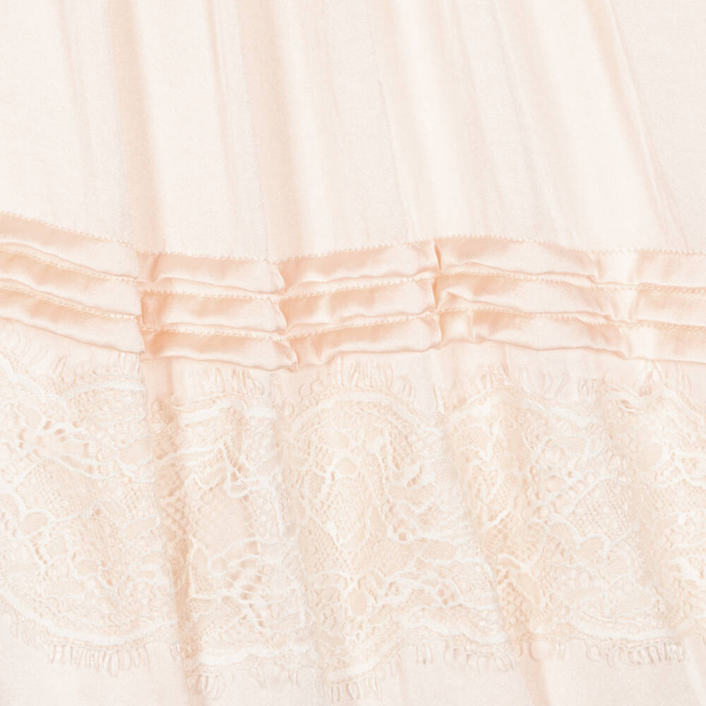 Beatrice & George-Girls Peach Satin Dress Ensemble | Childrensalon Outlet