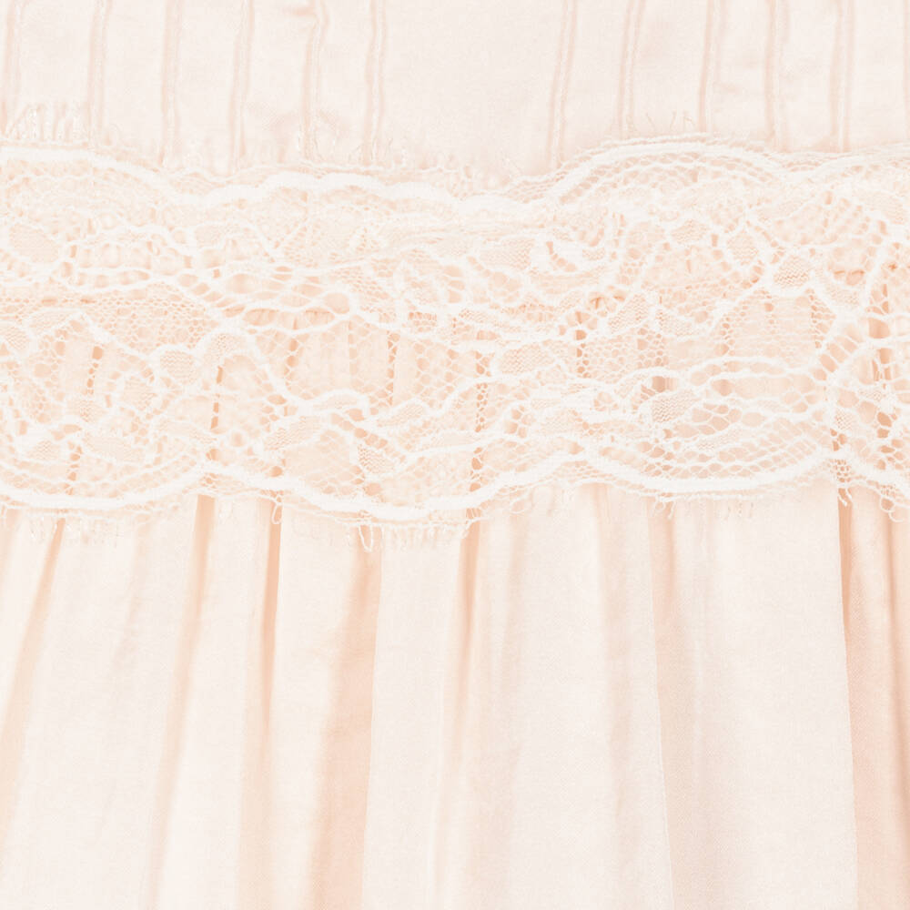 Beatrice & George-Girls Peach Satin Dress Ensemble | Childrensalon Outlet