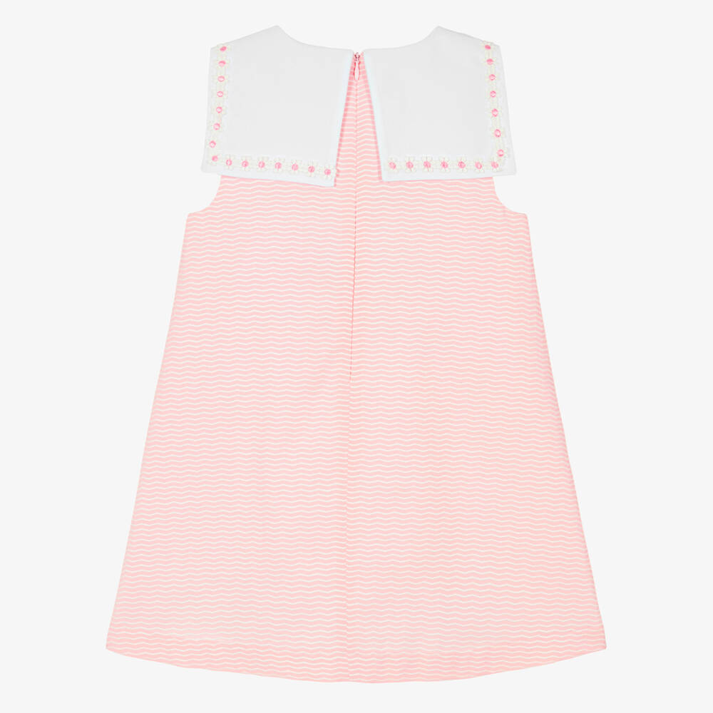 Beatrice & George-Girls Pink Daisy Sailor Dress | Childrensalon Outlet