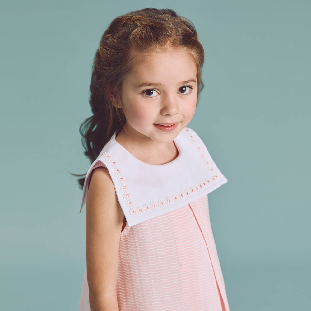 Beatrice & George-Girls Pink Daisy Sailor Dress | Childrensalon Outlet