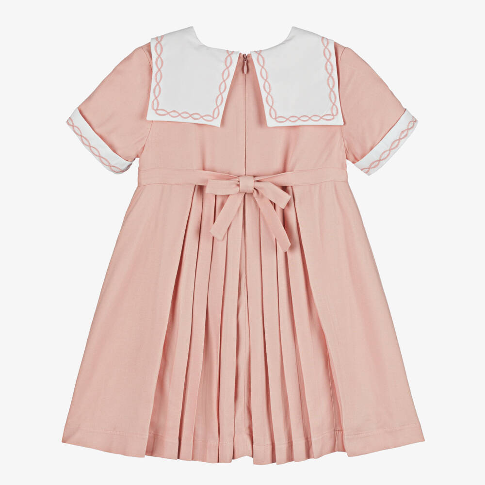 Beatrice & George-Платье с морским воротником розовое для девочек | Childrensalon Outlet
