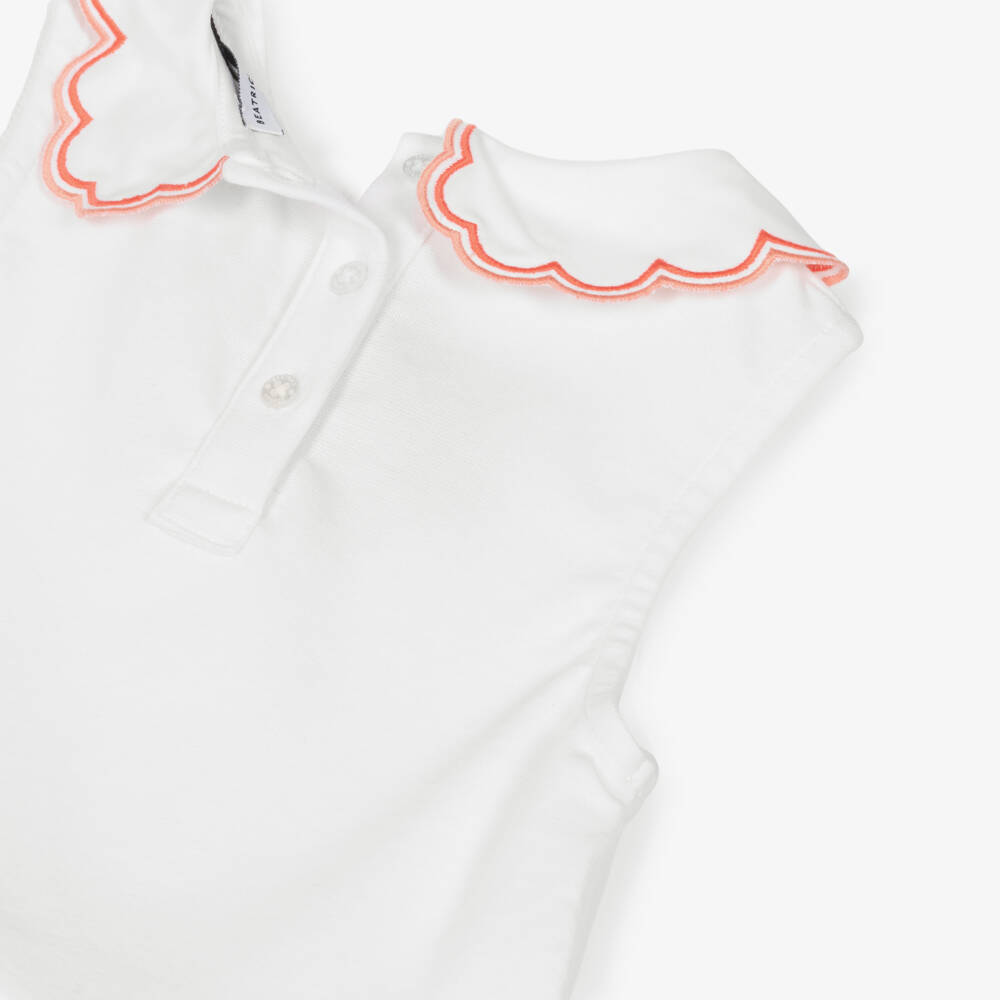 Beatrice & George-Платье Милано с розовой отделкой для девочек | Childrensalon Outlet