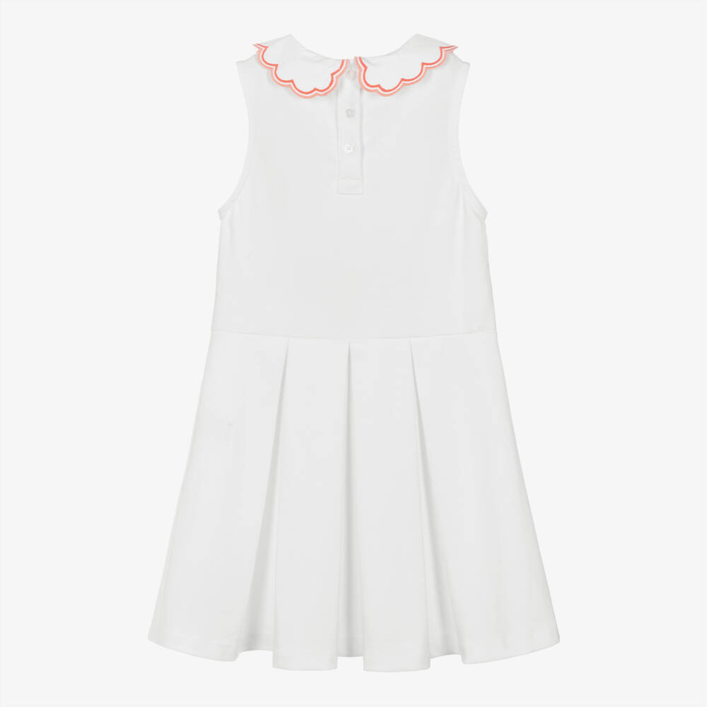 Beatrice & George-Платье Милано с розовой отделкой для девочек | Childrensalon Outlet