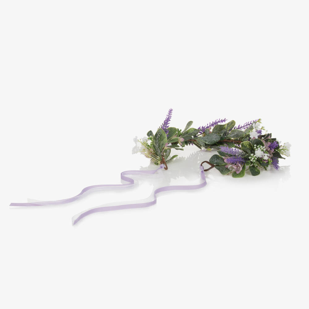 Beatrice & George-Girls Purple Handmade Lavender Garland | Childrensalon Outlet