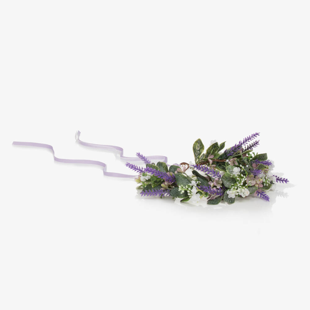 Beatrice & George-Girls Purple Handmade Lavender Garland | Childrensalon Outlet