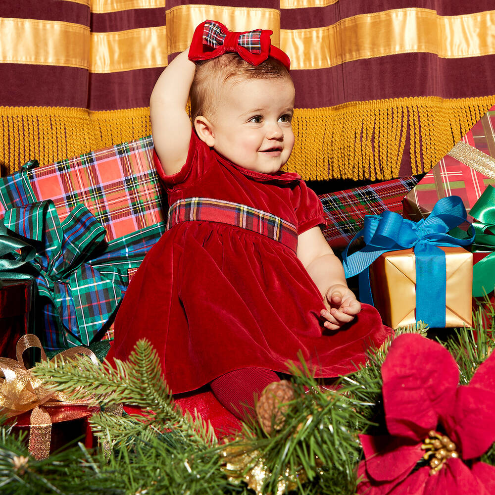 Christmas red velvet dress outlet