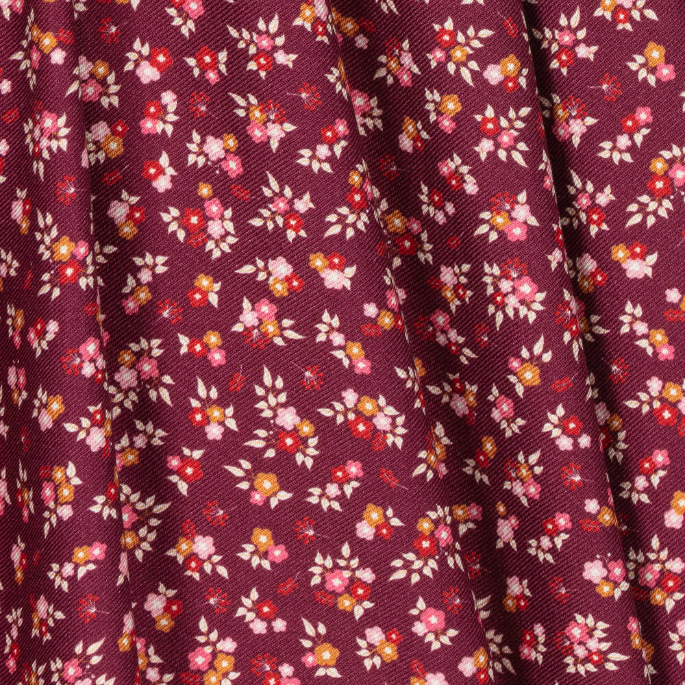 Beatrice & George-Girls Red Ditsy Floral Smocked Dress | Childrensalon Outlet