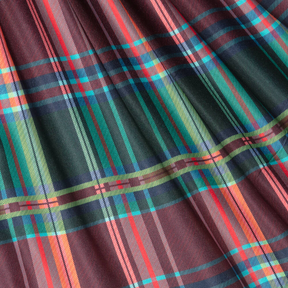 Beatrice & George-فستان حفلات ساتان بنقشة الترتان للبنات | Childrensalon Outlet