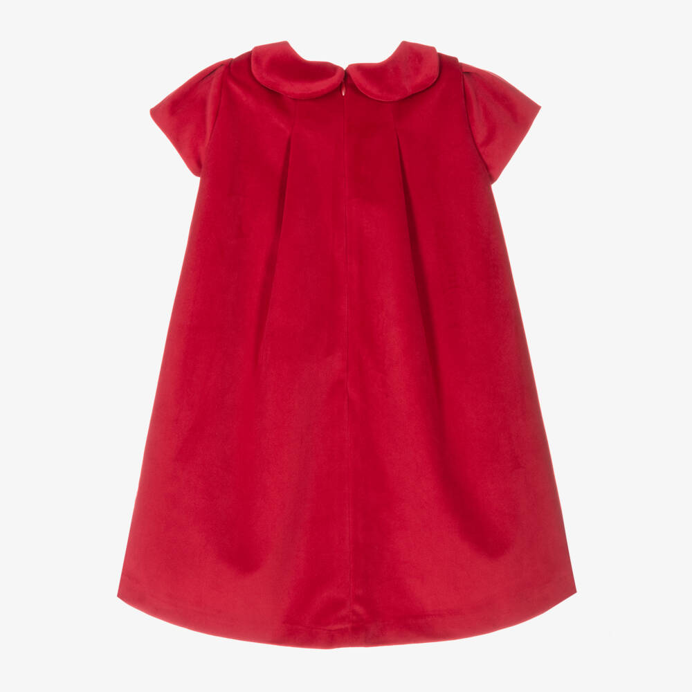 بياتريس آند جورج-فستان مخمل لون أحمر | Childrensalon Outlet