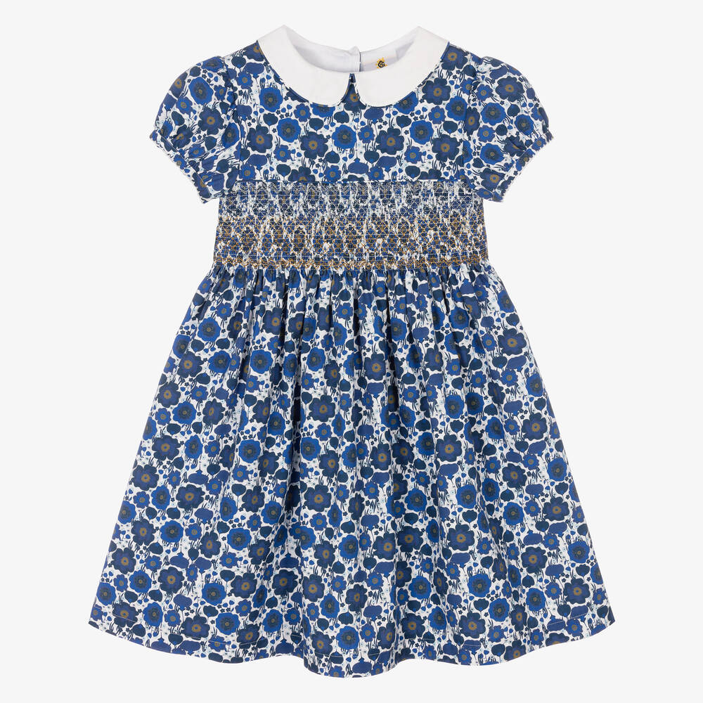 Beatrice & George X Childrensalon - Gesmoktes Kleid mit Sybil-Print (M) | Childrensalon