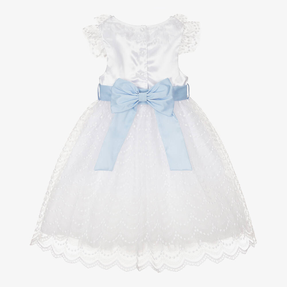 Beatrice & George-Белое платье из тюля с вышивкой | Childrensalon Outlet