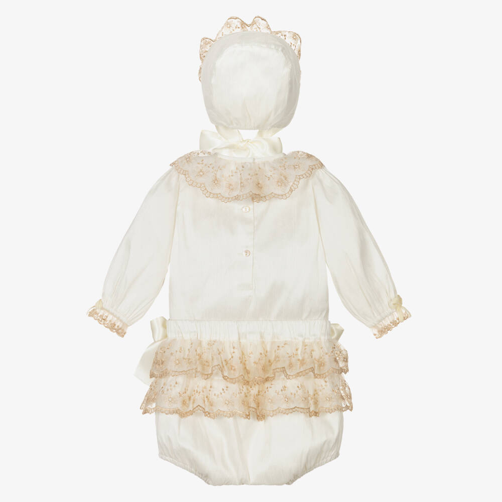 Beatrice & George-Кремово-золотой церемониальный наряд | Childrensalon Outlet