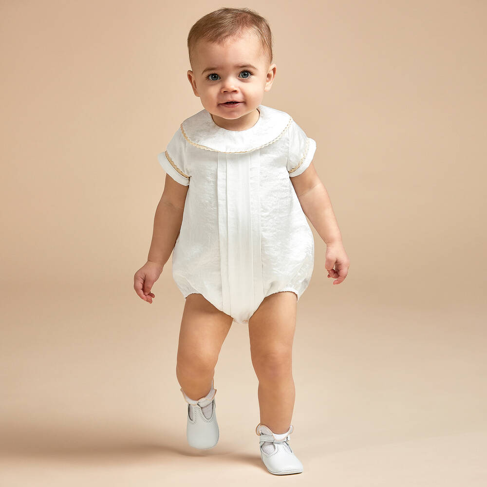 بياتريس آند جورج-بودي سوت لون أبيض للأطفال | Childrensalon Outlet