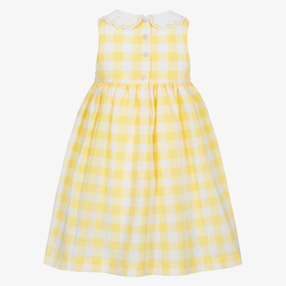 Beatrice & George-Yellow Gingham Dress | Childrensalon Outlet