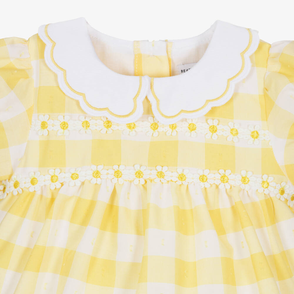 Beatrice & George-Yellow Gingham Shortie | Childrensalon Outlet