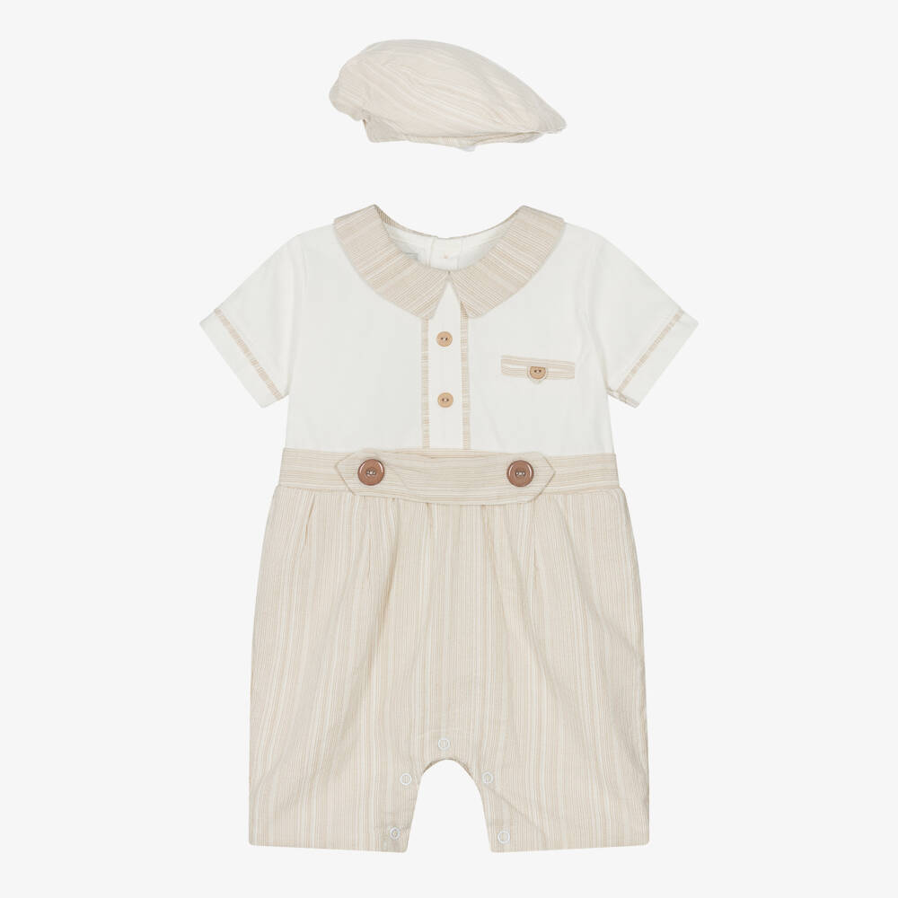 Beau KiD-طقم تبّان قطن لون بيج للمواليد | Childrensalon Outlet