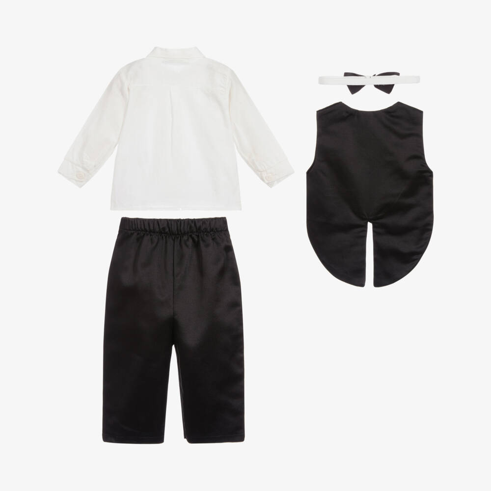 Beau KiD-Baby Boys Black Waistcoat Suit | Childrensalon Outlet