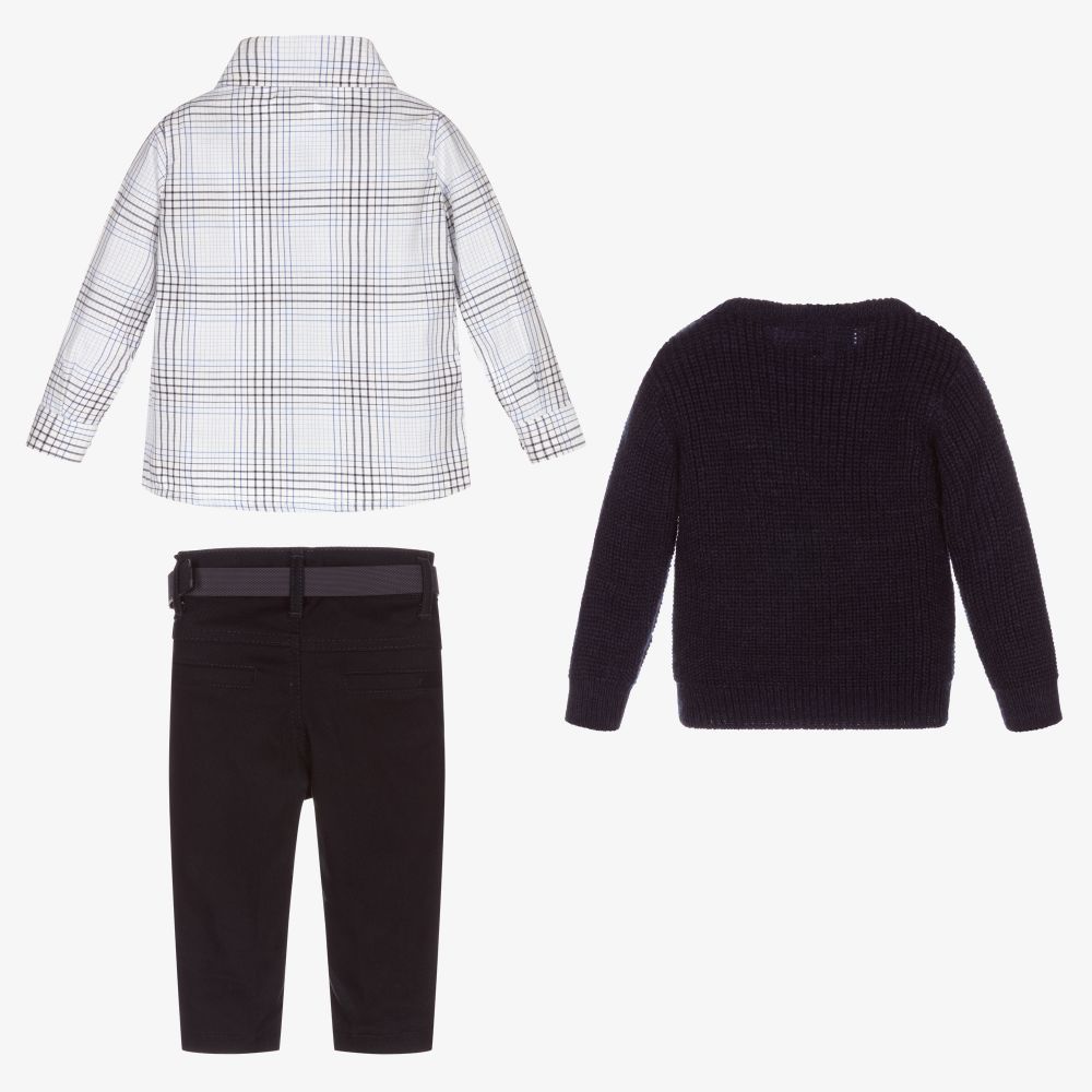 Beau KiD-Baby Boys Blue Trouser Set | Childrensalon Outlet