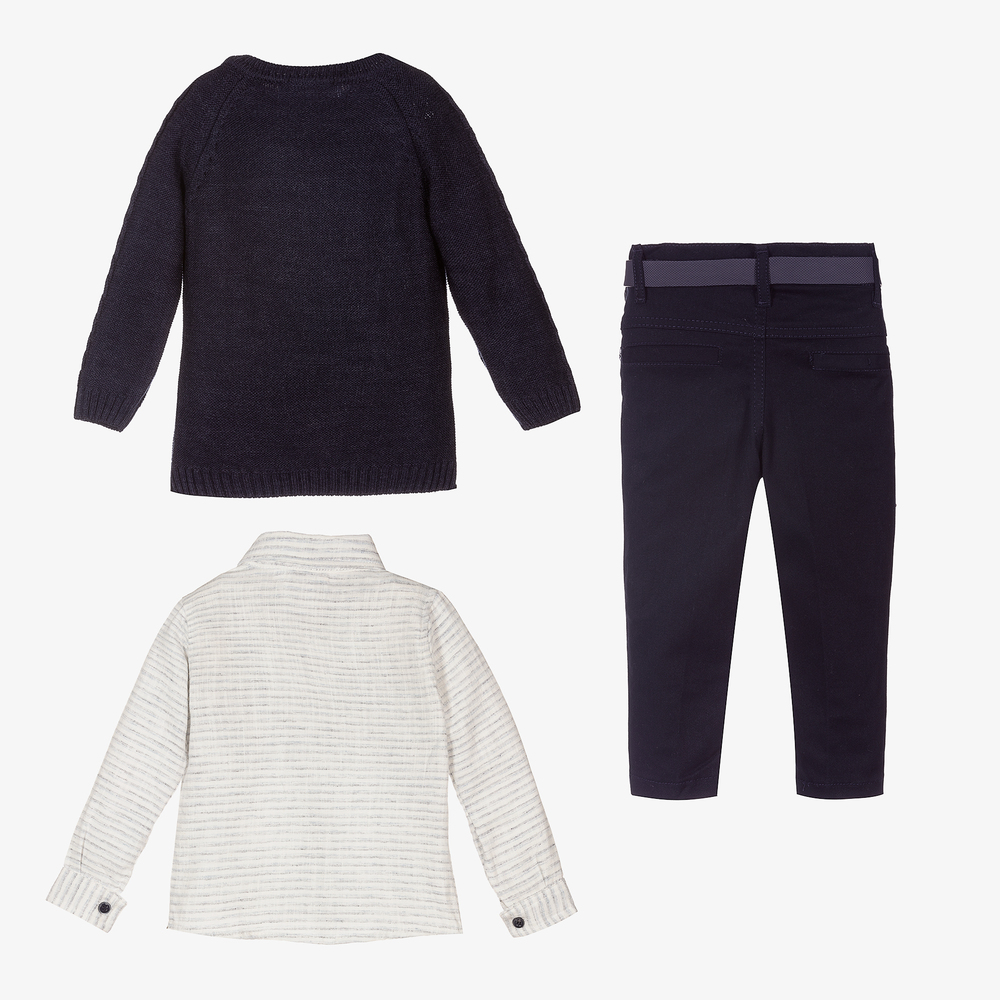 Beau KiD-Baby Boys Blue Trouser Set | Childrensalon Outlet