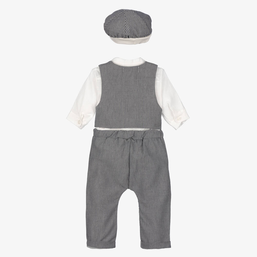 Beau KiD-Baby Boys Grey Waistcoat Suit | Childrensalon Outlet