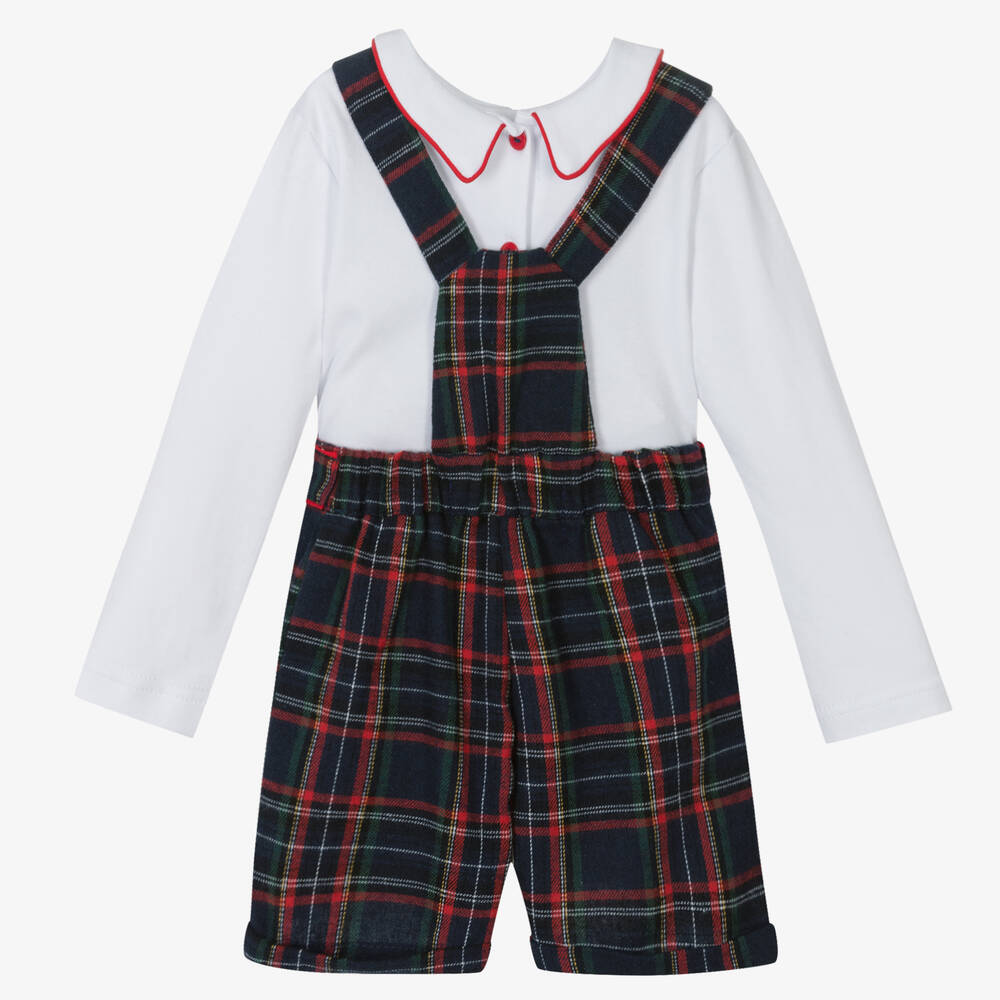 Beau KiD-Baby Boys Tartan Dungaree Set | Childrensalon Outlet