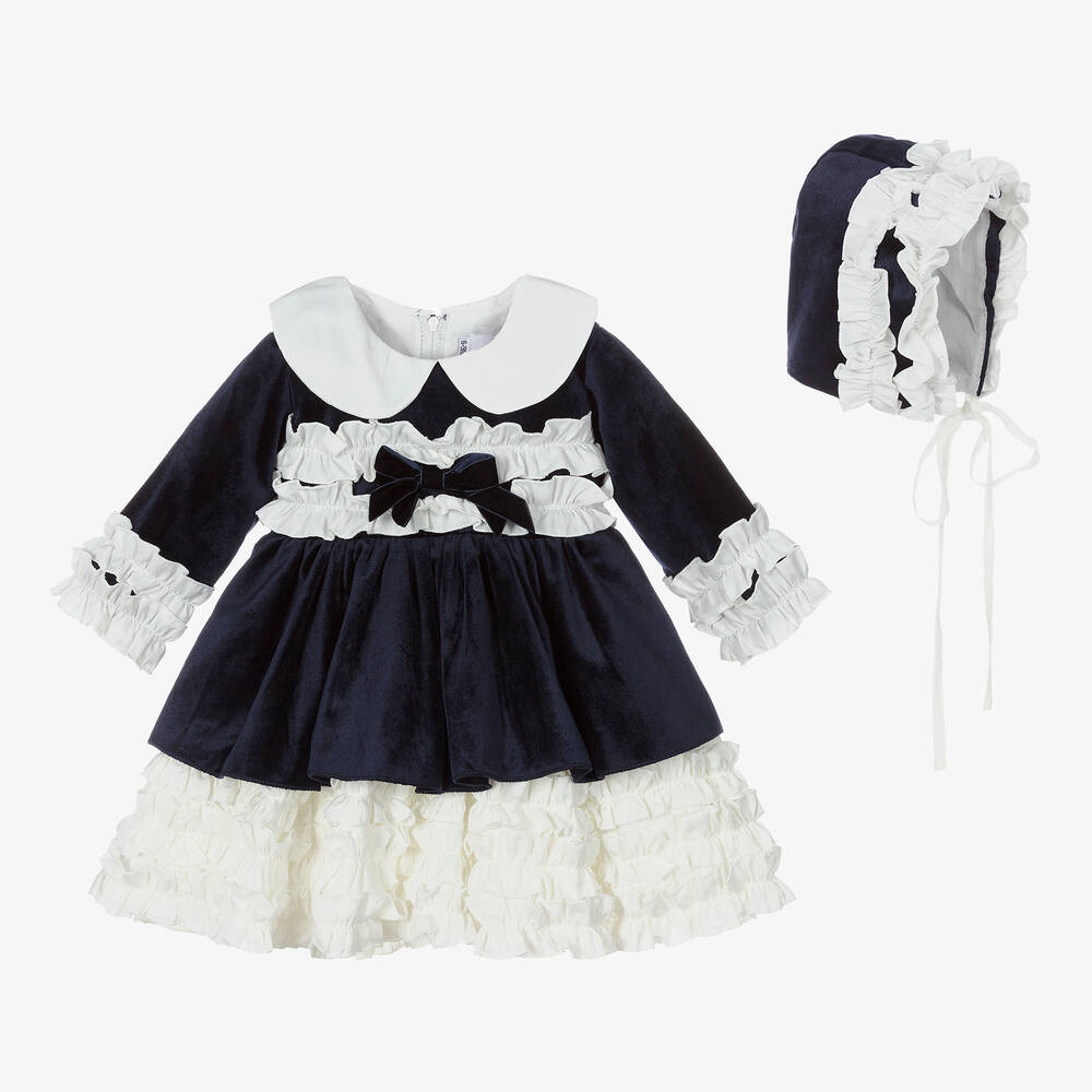 Beau KiD-Baby Girls Blue Dress Set | Childrensalon Outlet