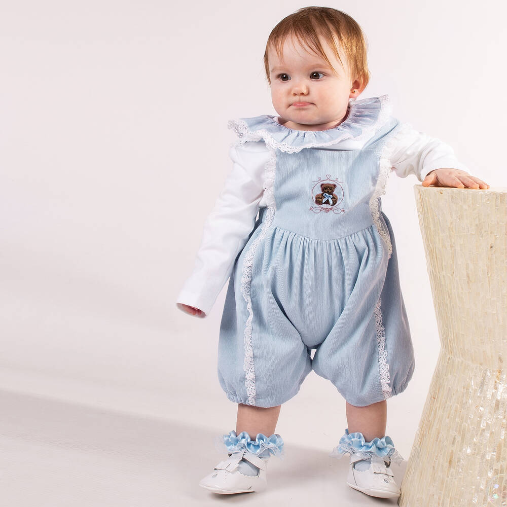 Beau KiD-Топ и голубой полукомбинезон с медвежонком | Childrensalon Outlet