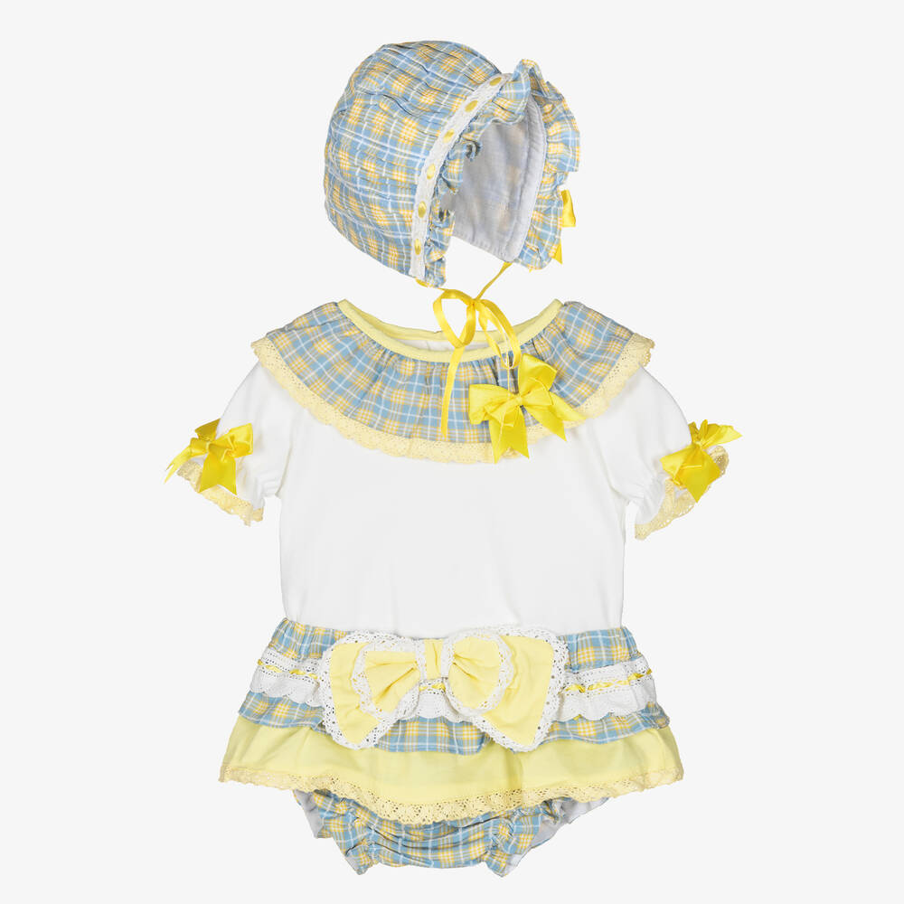 Beau KiD-Baby Girls Checked Frilly Shorts Set | Childrensalon Outlet