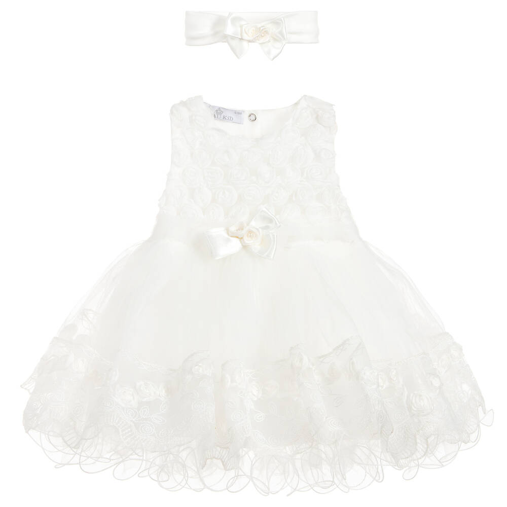 Beau KiD - Baby Girls Ivory Dress Set | Childrensalon