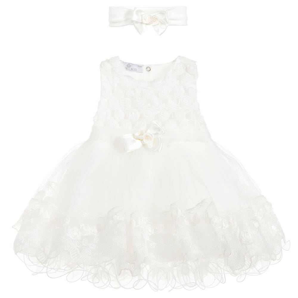 Beau KiD Baby Girls Ivory Dress Set Childrensalon Outlet