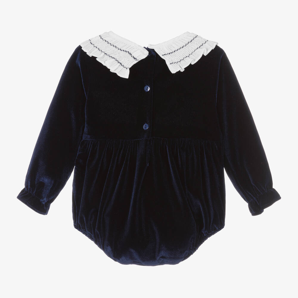 Beau KiD-تبّان مخمل لون كحلي للمولودات | Childrensalon Outlet