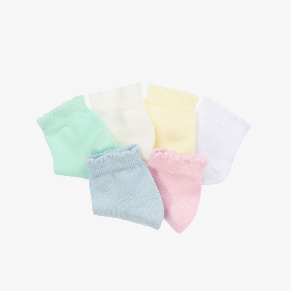 Beau KiD-Baby Girls Pastel Cotton Socks (6 Pack) | Childrensalon Outlet