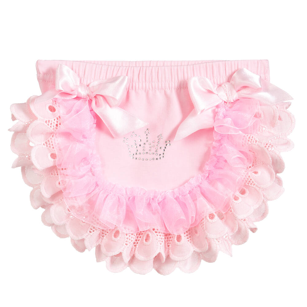 Beau KiD-Розовые хлопковые шортики на подгузник для малышек | Childrensalon Outlet