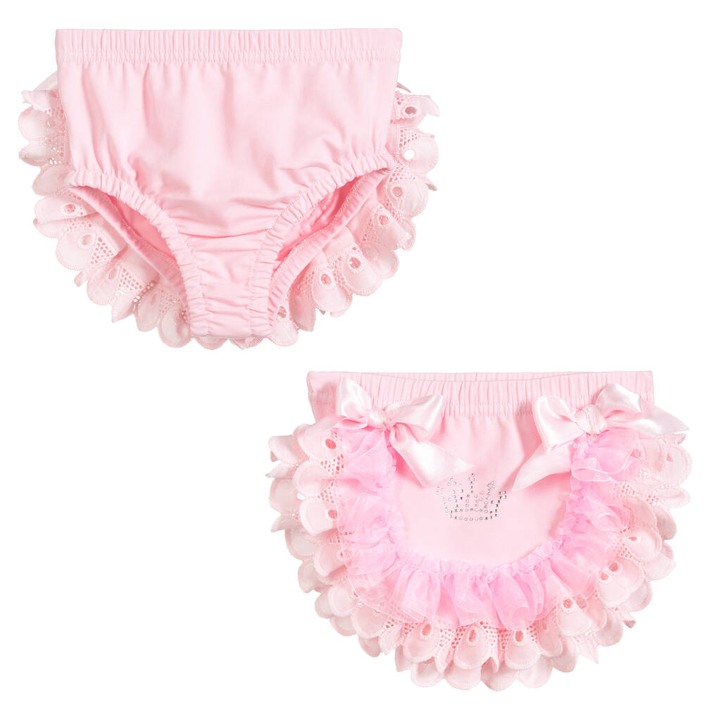 Beau KiD - Baby Girls Pink Cotton Bloomer Shorts | Childrensalon