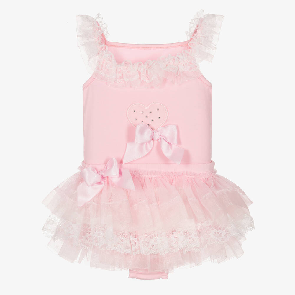Beau KiD - Baby Girls Pink Ruffle Shorts Set | Childrensalon